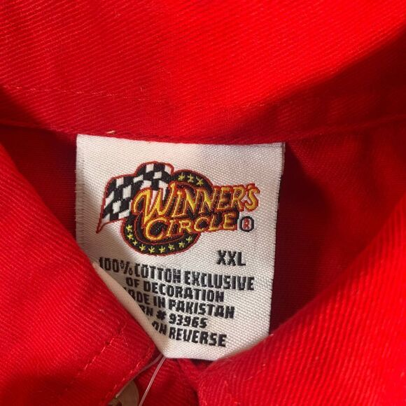 Winners Circle Dale Earnhardt Jr Mens Size XXL RED Long Sleeve Button Up Shirt - Picture 4 of 7